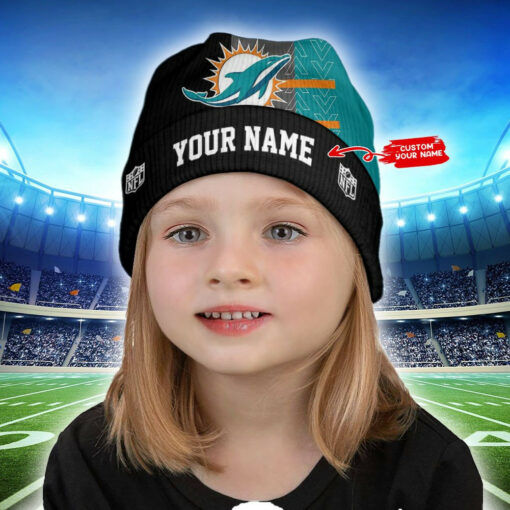 Miami Dolphins Personalized Wool Beanie 149