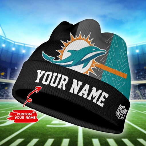 Miami Dolphins Personalized Wool Beanie 149