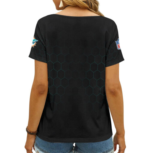 Miami Dolphins V-neck Women T-shirt AGCWTS172