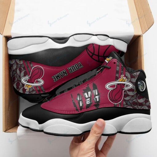 Miami Heat Personalized AJD13 Sneakers BG26