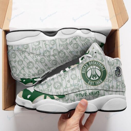 Milwaukee Bucks Personalized AJD13 Sneakers 940