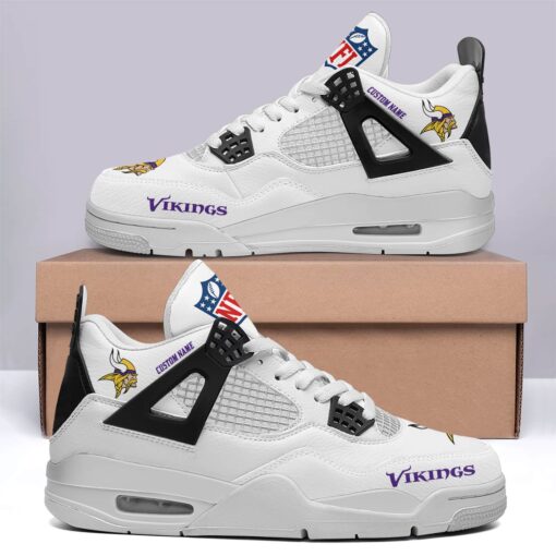 Minnesota Vikings Personalized AJ4 Sneaker BG292