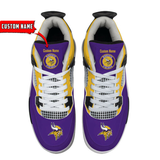 Minnesota Vikings Personalized AJ4 Sneakers BG50