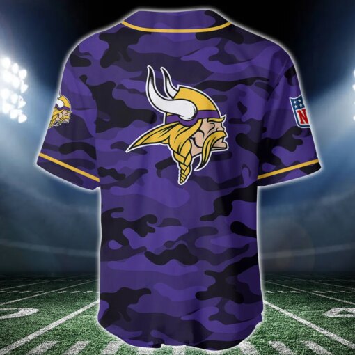 Minnesota Vikings Personalized Baseball Jersey BG203