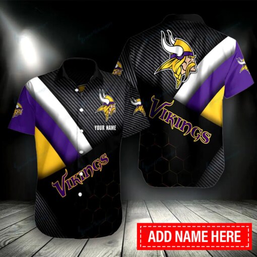 Minnesota Vikings Personalized Button Shirt BB017