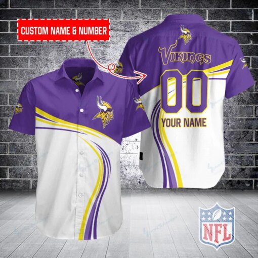 Minnesota Vikings Personalized Button Shirt BB301