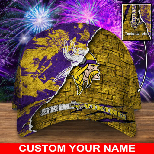 Minnesota Vikings Personalized Classic Cap BG834