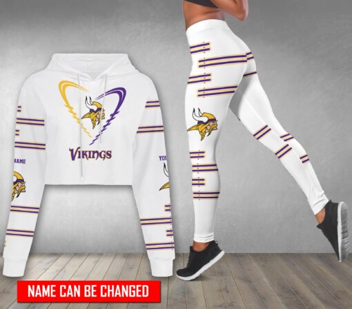 Minnesota Vikings Personalized Combo Croptop Hoodie And Leggings AZCLG130+AZC2CHD130