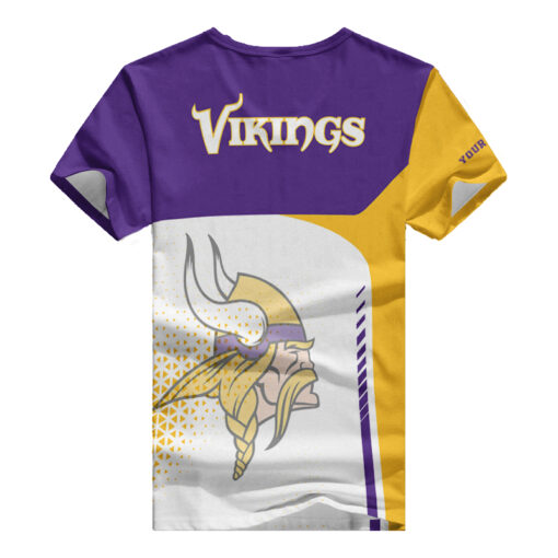 Minnesota Vikings Personalized V-neck Women T-shirt AGC25