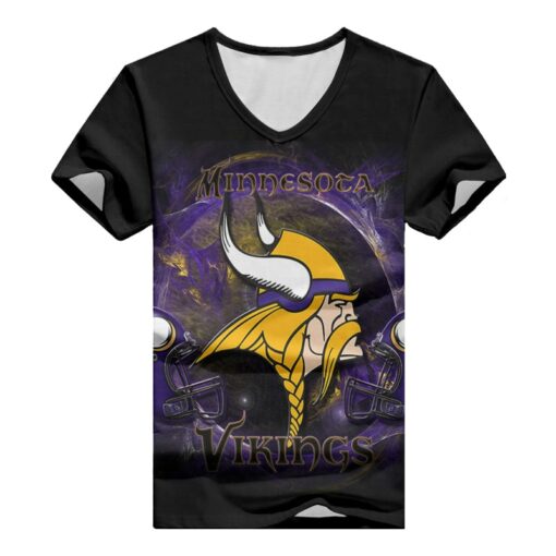 Minnesota Vikings V-neck Women T-shirt BG839