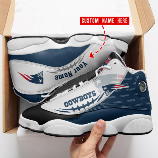 New England Patriots Personalized AJD13 Sneakers BG101