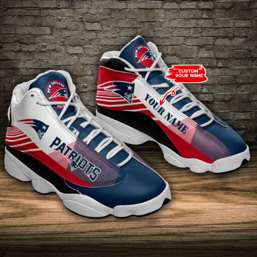 New England Patriots Personalized AJD13 Sneakers BG194