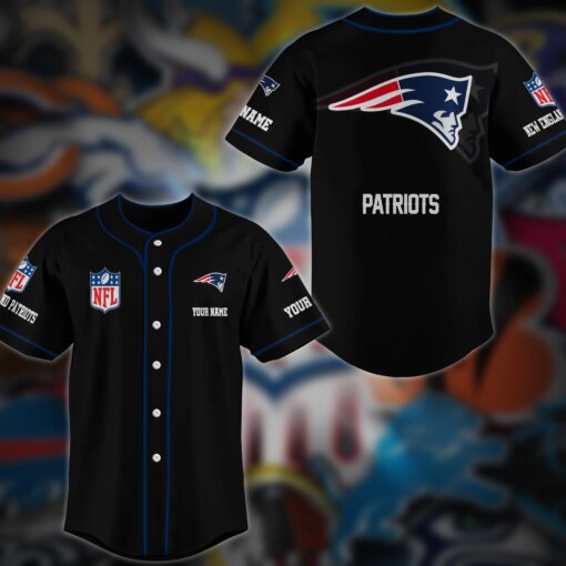 New England Patriots Personalized Baseball Jersey AZCBJS120