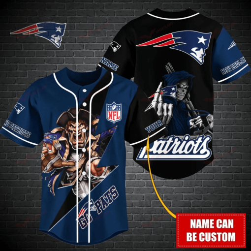 New England Patriots Personalized Baseball Jersey BG485