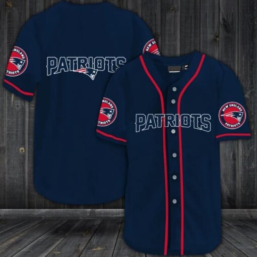 New England Patriots Personalized Baseball Jersey Shirt 42