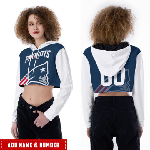 New England Patriots Personalized Combo Croptop Hoodie And Leggings AZCLG133+AZC2CHD133