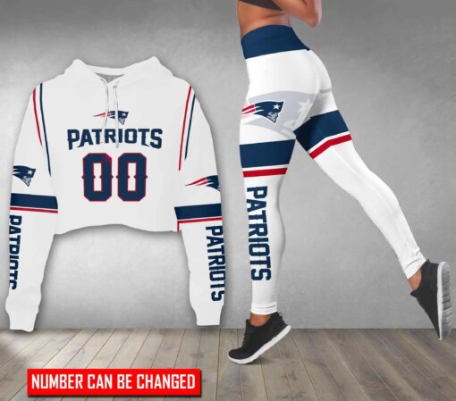 New England Patriots Personalized Croptop Hoodie And Leggings BG287