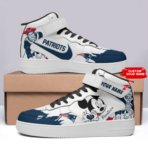 New England Patriots Personalized High AF1 Sneakers BG15