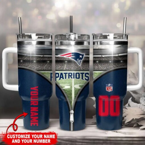 New England Patriots Personalized Limited Edition Sport Fan Gift 40oz Tumbler AZC40OZT132