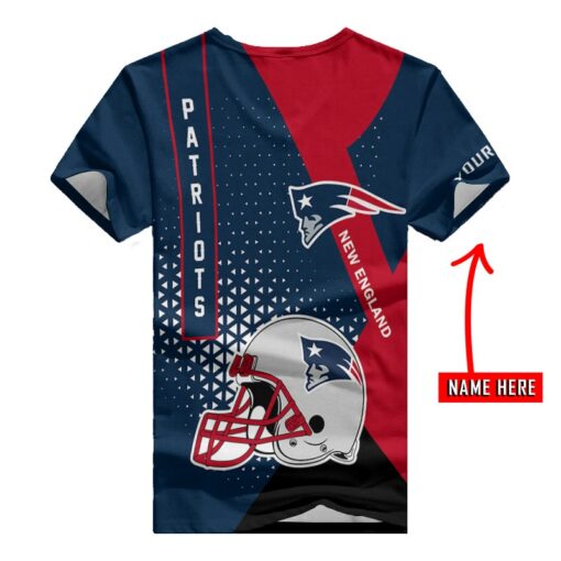 New England Patriots Personalized V-neck Women T-shirt BG479