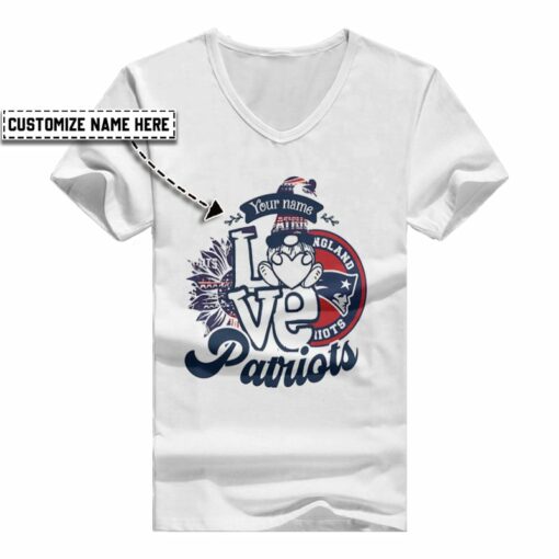 New England Patriots Personalized V-neck Women T-shirt BG560