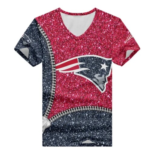 New England Patriots Personalized V-neck Women T-shirt BG675