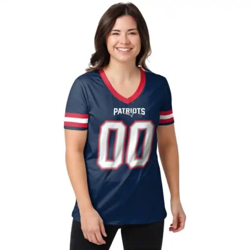 New England Patriots Personalized V-neck Women T-shirt BG745