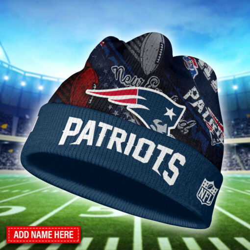 New England Patriots Personalized Wool Beanie 143