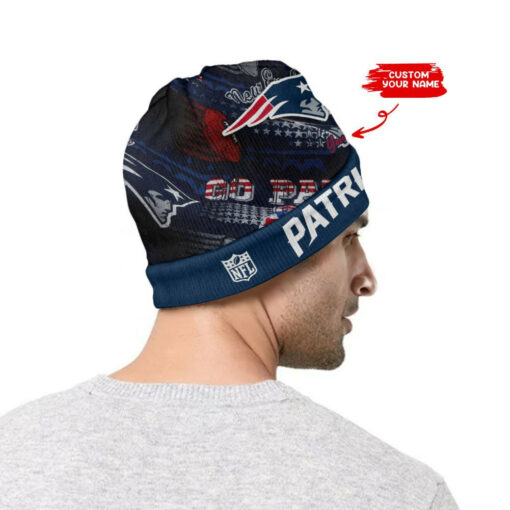 New England Patriots Personalized Wool Beanie 143