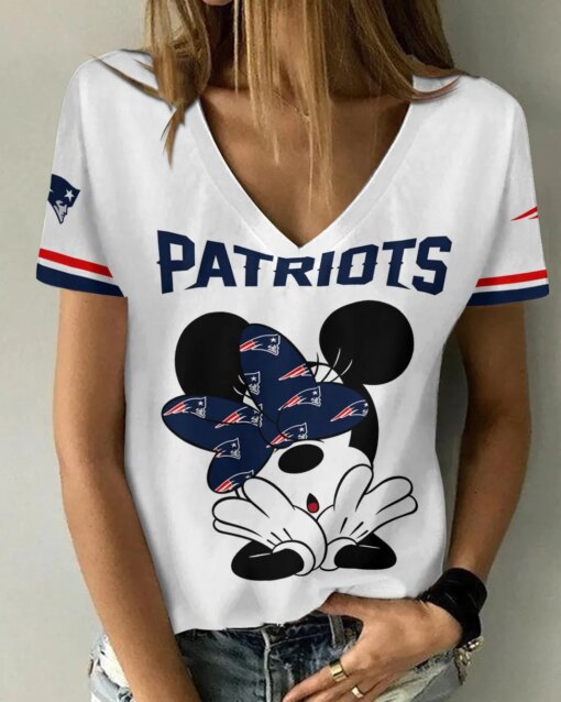 New England Patriots V-neck Women T-shirt BG721