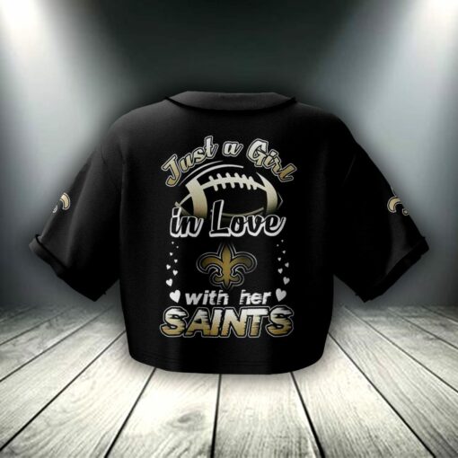 New Orleans Saints Crop Top Baseball Jersey 102