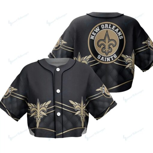 New Orleans Saints Crop Top Baseball Jersey 145