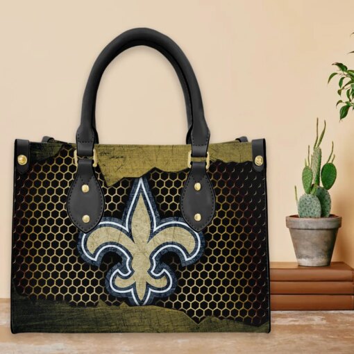 New Orleans Saints Leather Hand Bag BBLTHB711