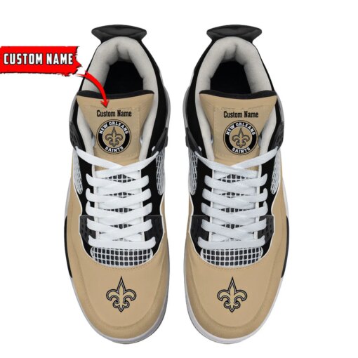 New Orleans Saints Personalized AJ4 Sneaker BG48