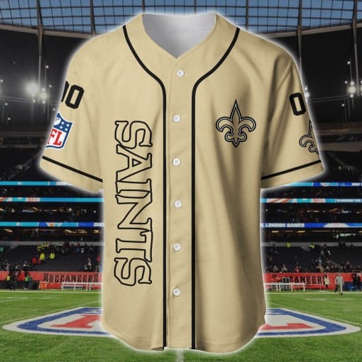 New Orleans Saints Personalized Baseball Jersey BG179