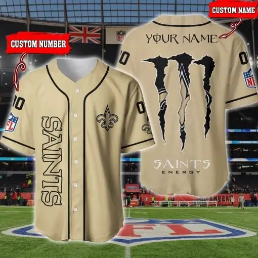 New Orleans Saints Personalized Baseball Jersey BG179