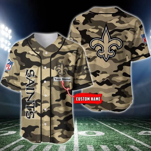 New Orleans Saints Personalized Baseball Jersey BG205