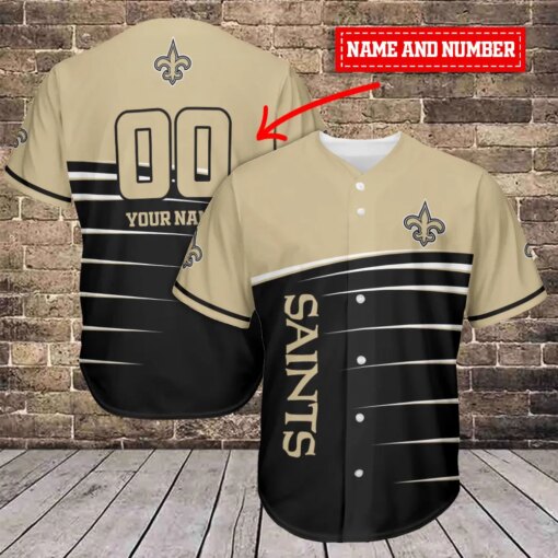 New Orleans Saints Personalized Baseball Jersey BG431