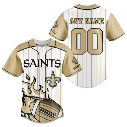 New Orleans Saints Personalized Baseball Jersey BG750