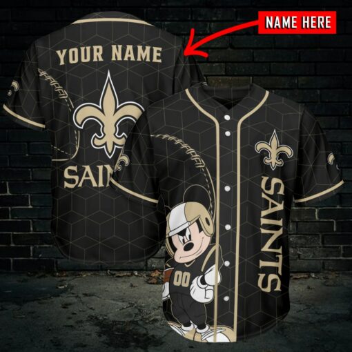 New Orleans Saints Personalized Baseball Jersey BG982