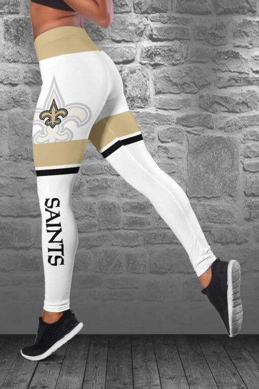 New Orleans Saints Personalized Combo Croptop Hoodie And Leggings BGLG385+BG2CHD385