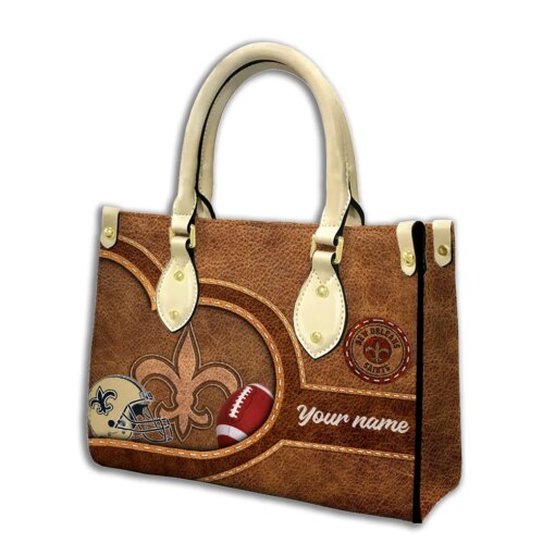 New Orleans Saints Personalized Leather Hand Bag BBLTHB622