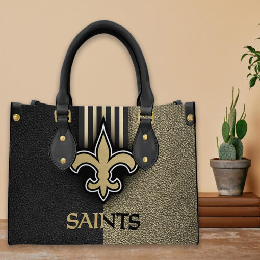 New Orleans Saints Personalized Leather Hand Bag BBLTHB712