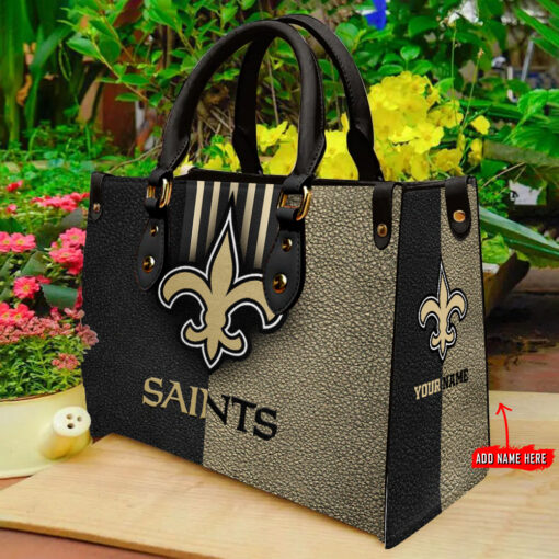 New Orleans Saints Personalized Leather Hand Bag BBLTHB712