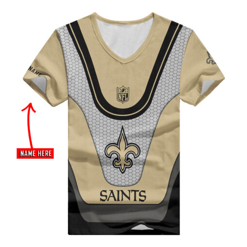 New Orleans Saints Personalized V-neck Women T-shirt AGC08