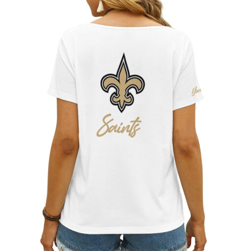 New Orleans Saints Personalized V-neck Women T-shirt AGC51