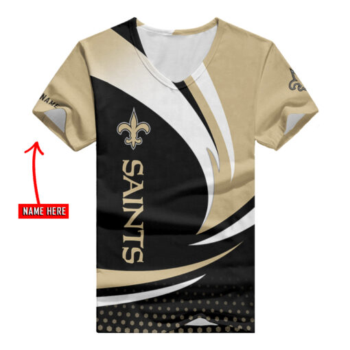 New Orleans Saints Personalized V-neck Women T-shirt BG1005