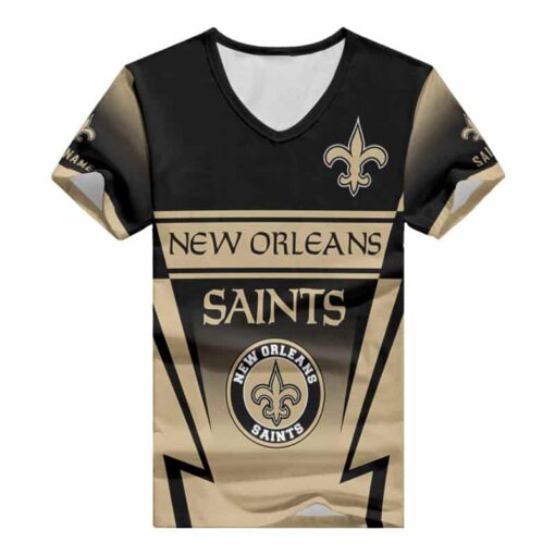 New Orleans Saints Personalized V-neck Women T-shirt BG885