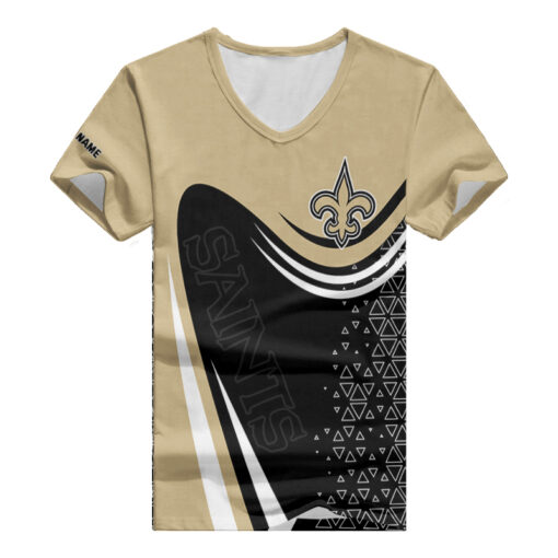 New Orleans Saints Personalized V-neck Women T-shirt BG997