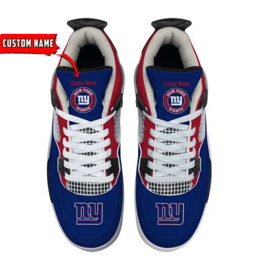 New York Giants Personalized AJ4 Sneaker BG47